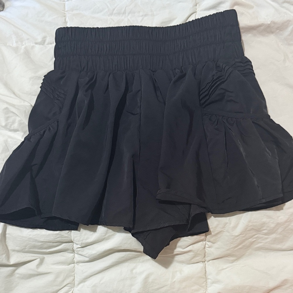 SHEIN Black Ruffled Women's Skorts